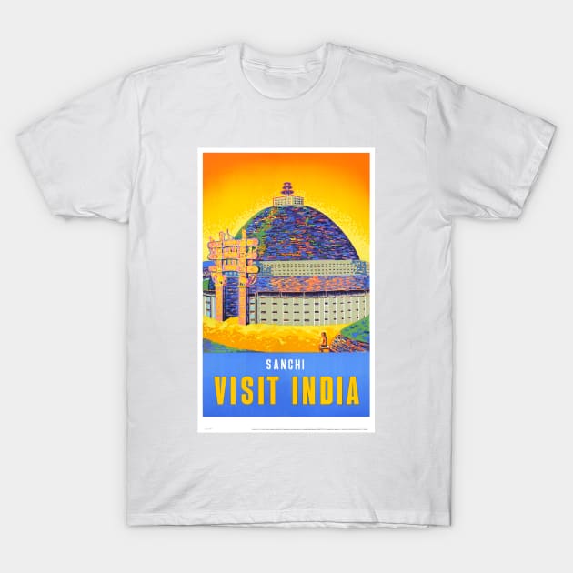 Vintage Travel Poster Visit India T-Shirt by vintagetreasure